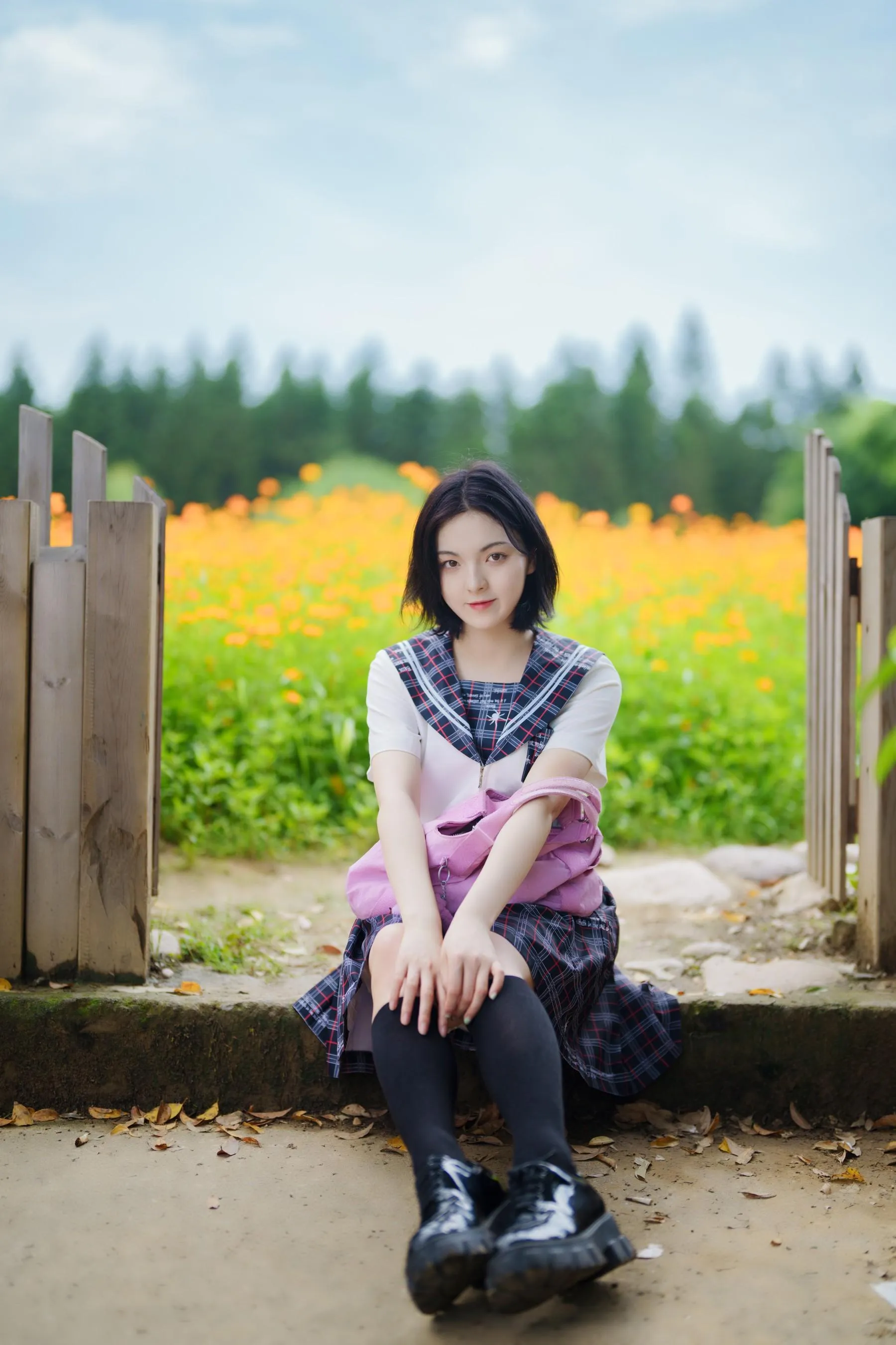 [YITUYU艺图语]2021.11.12 花田里的JK少女 dudu [51P]插图3